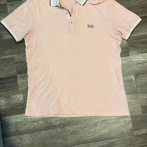 Boss Pink Polo Shirt Classic Style
